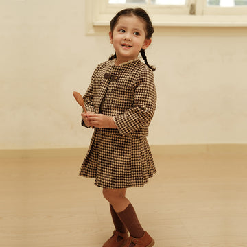High-end French Children's Clothing Girls' Classic Style Two-piece Suit