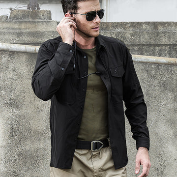 Quick-drying Men's Long-sleeved Stretch Special Training Outdoor Shirt