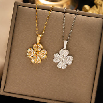 Women's Diamond Clover Necklace Special Interest Light Luxury