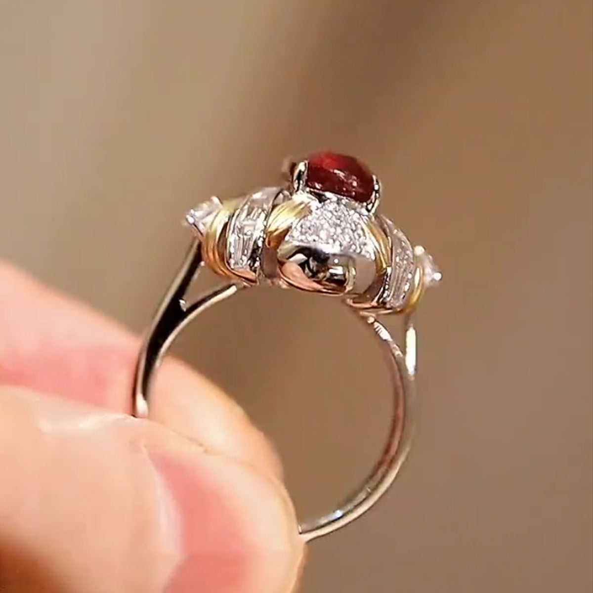S925 Sterling Silver Ring Gold
