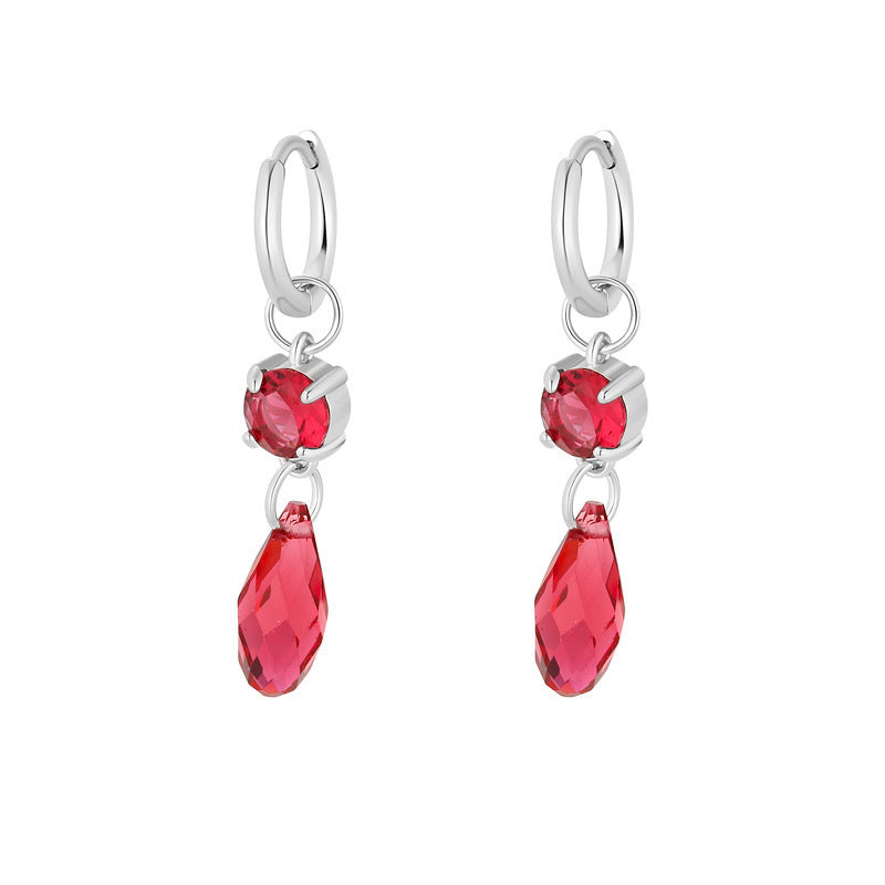 Water Drop Pendant Female Minority All-match High Sense Delicate Earrings
