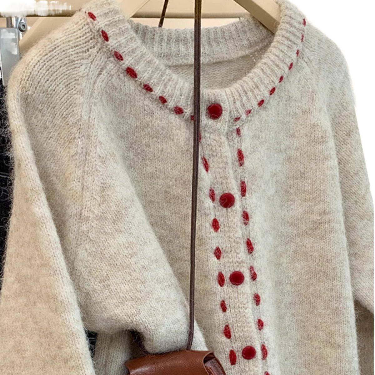 Outer Wear Lazy Knitted Cardigan Top