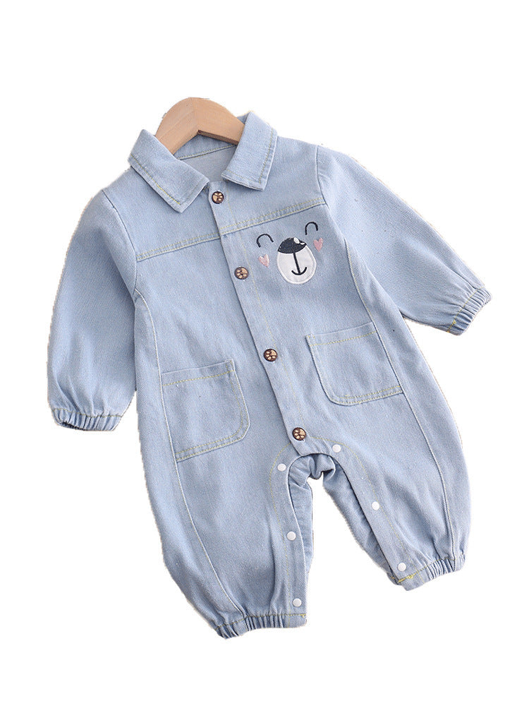 Men's And Women's Autumn Clothing Denim Jumpsuit