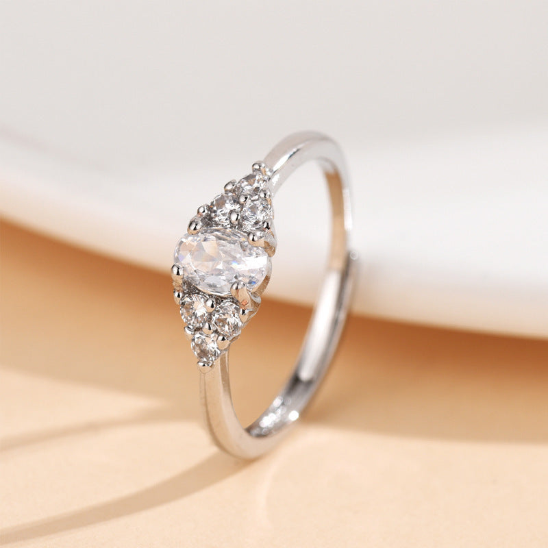 Niche High-grade Trendy Micro-inlaid Open Ring