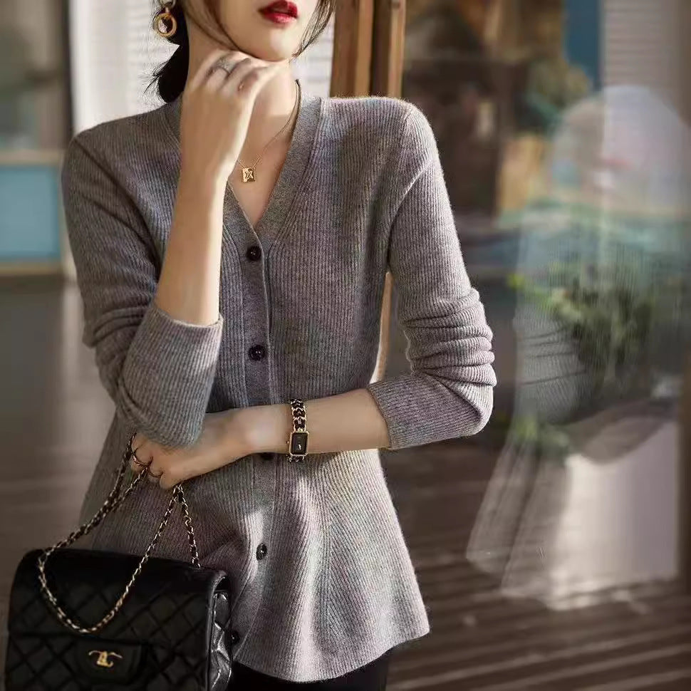 Design Fish Swing Tail Waist Slimming Sweater