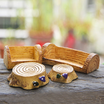 Resin Mushroom Size Stump Landscape Accessories