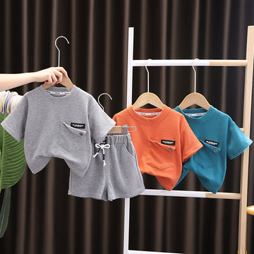 Children's Summer Clothing Casual Cotton Short Sleeve Two-piece Set