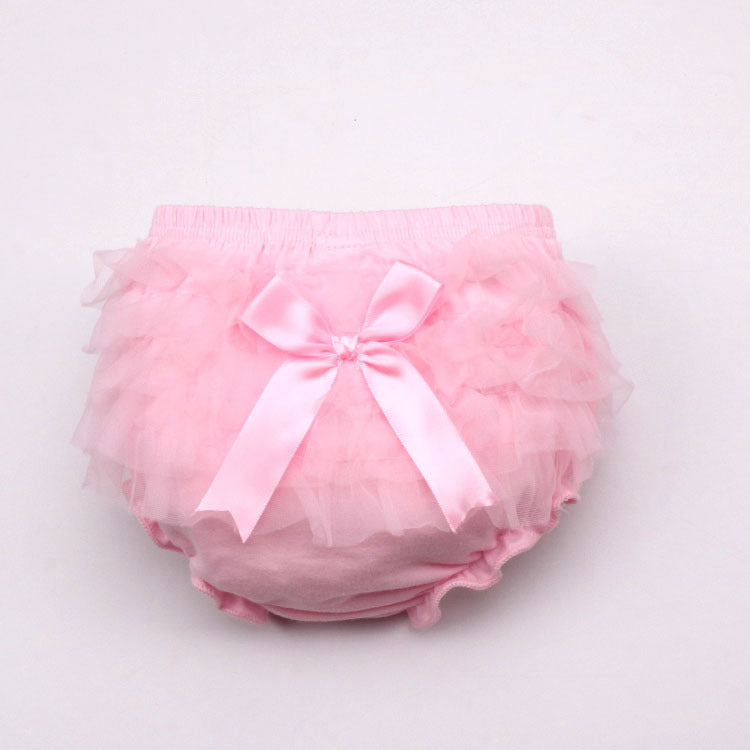 Bow Mesh Cute Shorts Infant Korean Children's Clothing