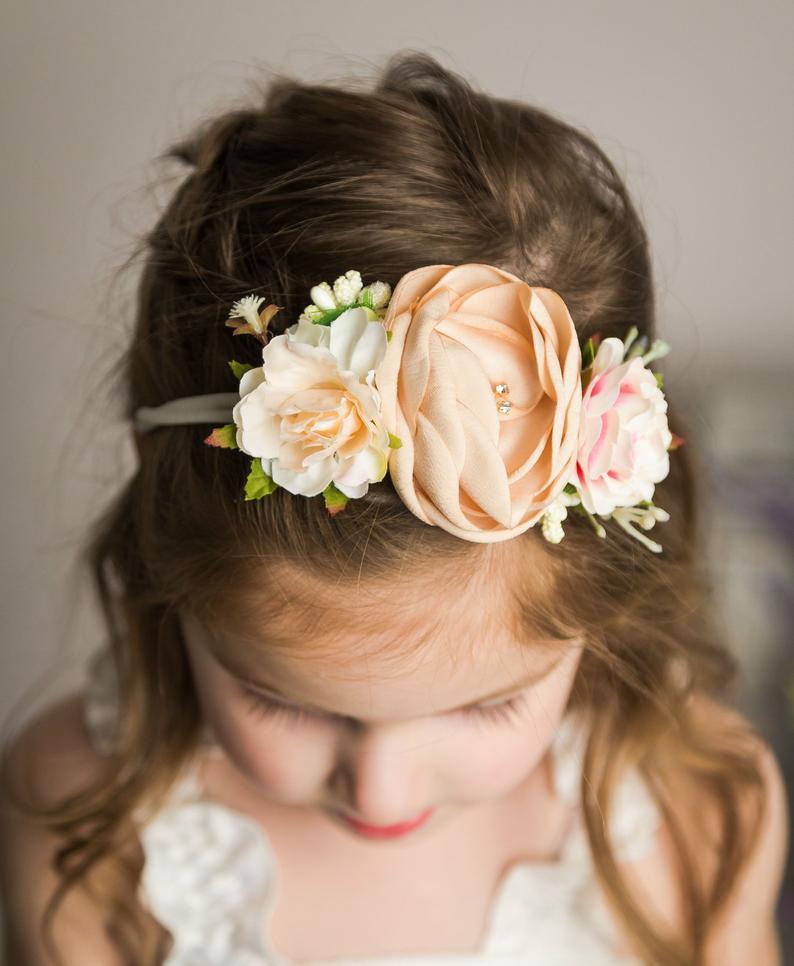 Sweet Child Simulation Head Flower Hair Accessories