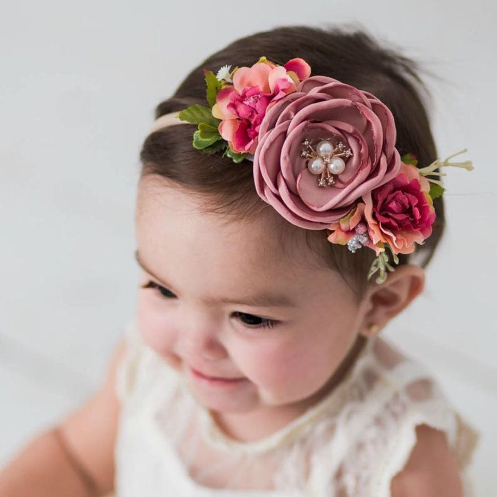 Sweet Child Simulation Head Flower Hair Accessories