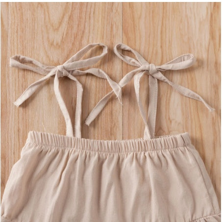 Children's Clothing Girls Summer Sling Top Short Shorts Suit
