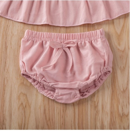 Children's Clothing Girls Summer Sling Top Short Shorts Suit