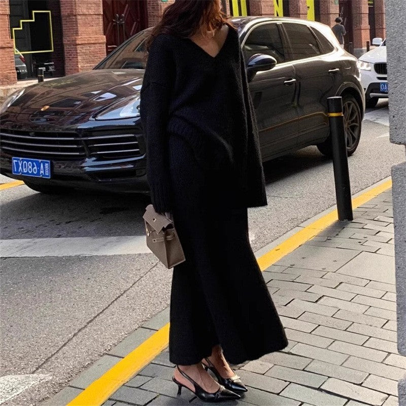 Women's Korean-style Lazy Sweater Suit Skirt