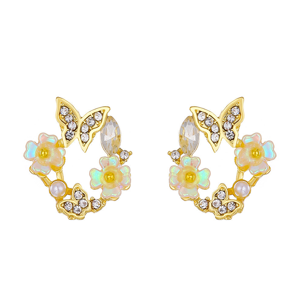 Irregular Geometric Ellipse Stylish Simple And Versatile Earrings
