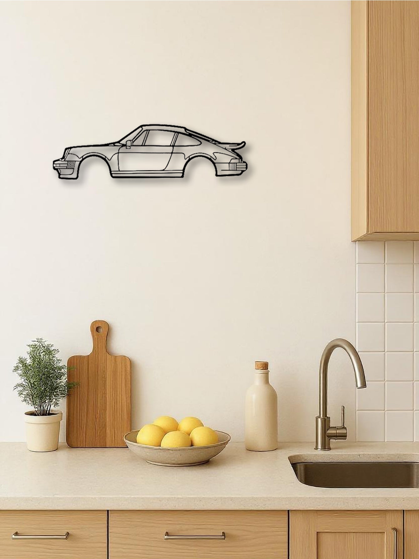 Metal Line Sports Car Metal Wall Art - Auto Enthusiast Gift Home Garage Decor