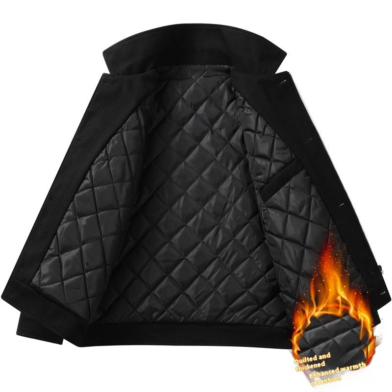 Men's Lapel Cotton Padded Warm Loose Casual Jacket