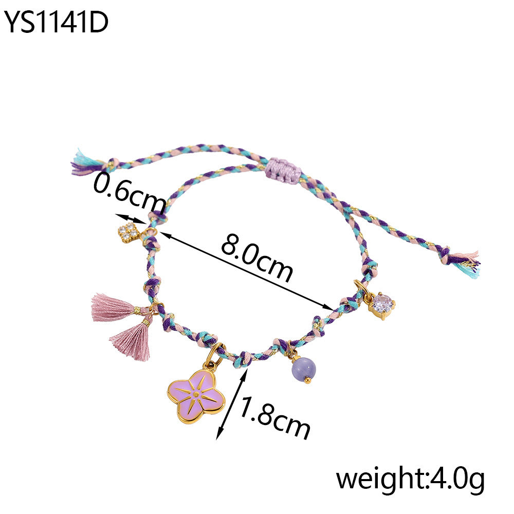 Color Braid Rope Pendant High-grade Bracelet