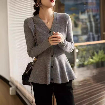 Design Fish Swing Tail Waist Slimming Sweater