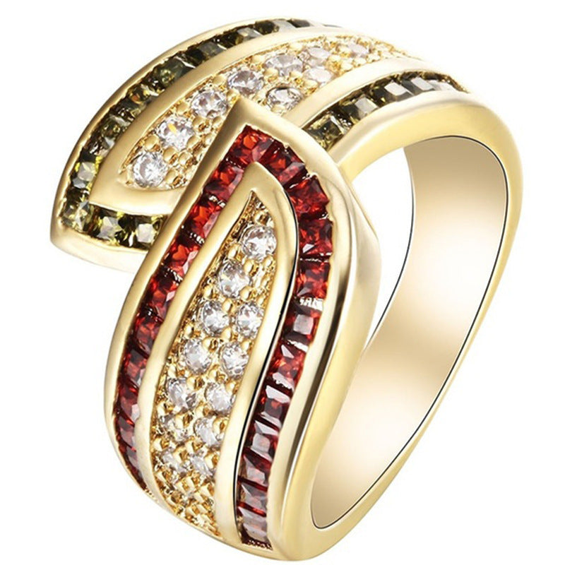 Women's Fashion Personality New Peridot Ring