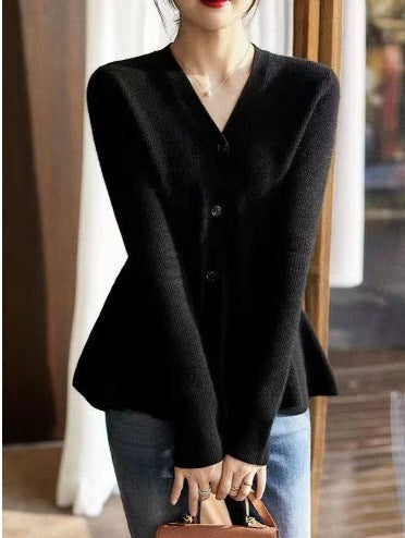 Design Fish Swing Tail Waist Slimming Sweater