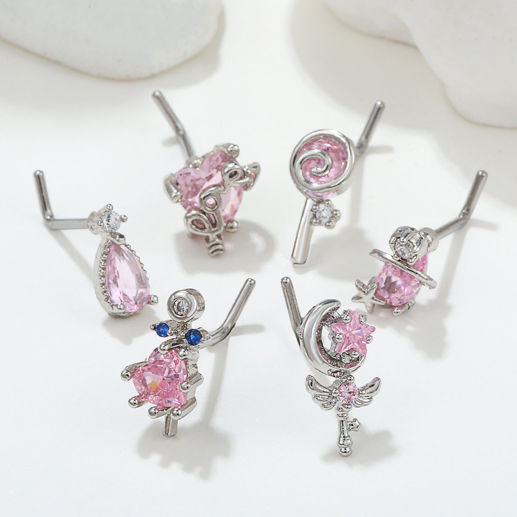 New Zircon Nose Stud Fashion Geometric Personality
