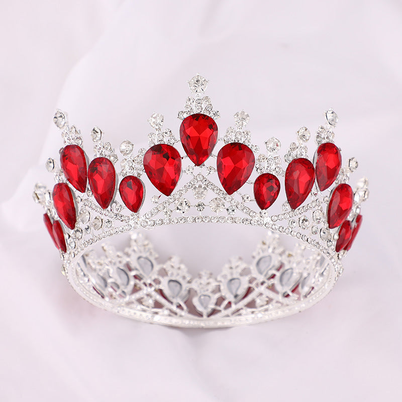 Round Crown Luxury Crystal Crown Bride Wedding Headdress Wedding Dress Accessories