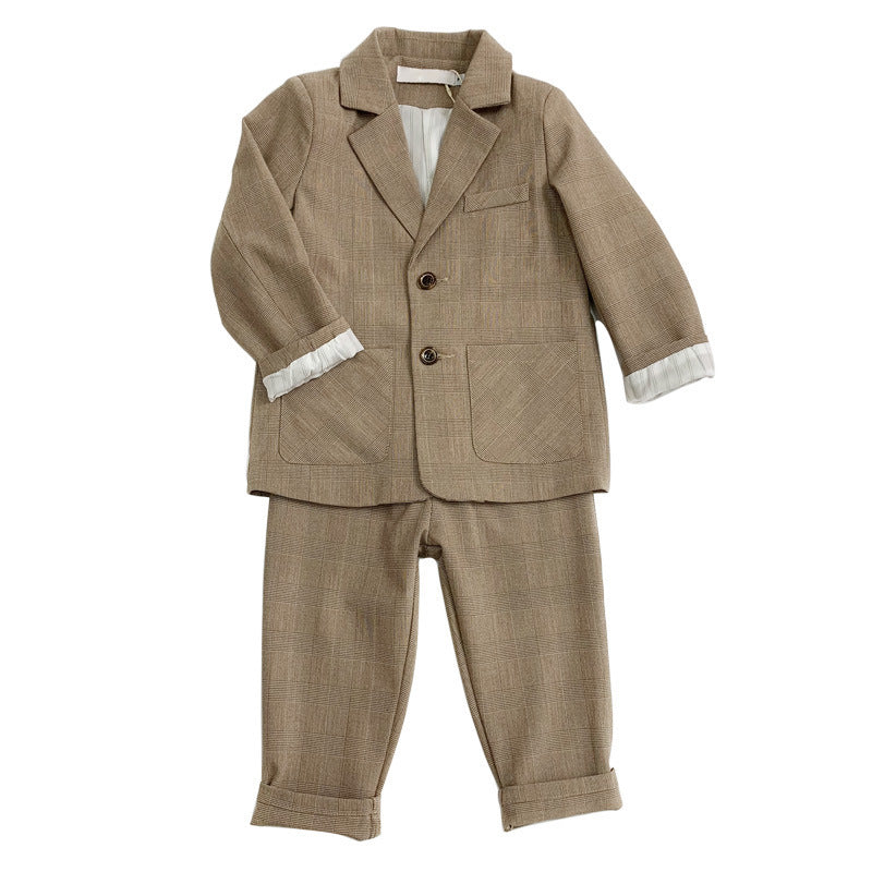 new Korean children's clothing men and women children suit suit casual two-piece tide handsome cute wind
