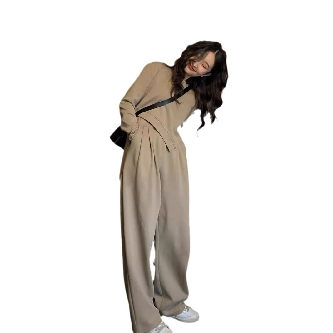 Women's Solid Color Casual American Loose Sports Suit