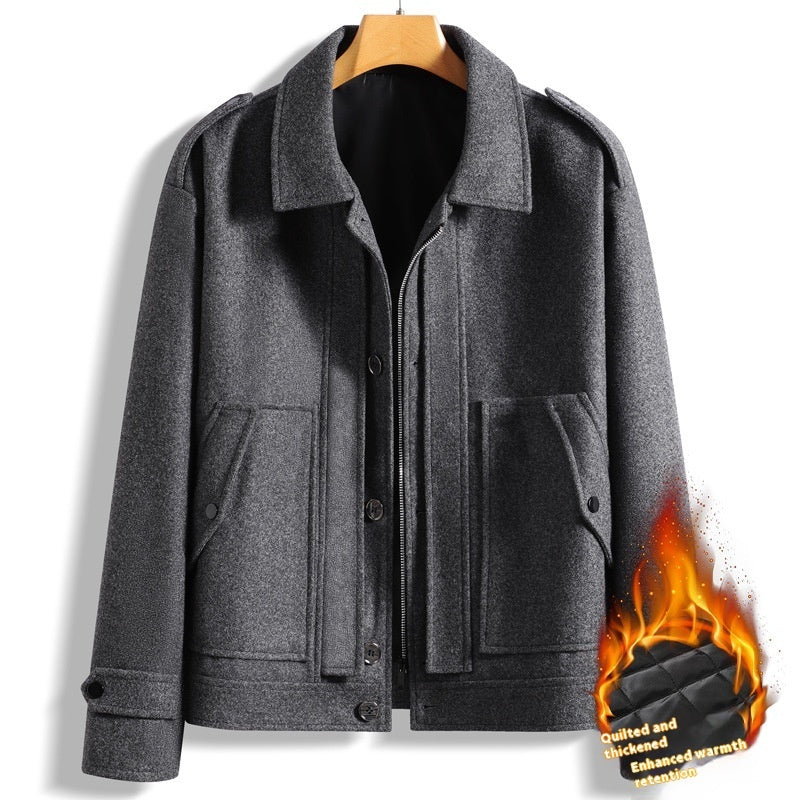 Men's Lapel Cotton Padded Warm Loose Casual Jacket