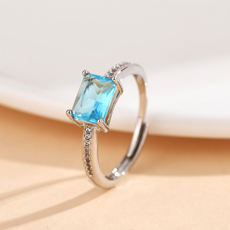 Niche High-grade Trendy Micro-inlaid Open Ring