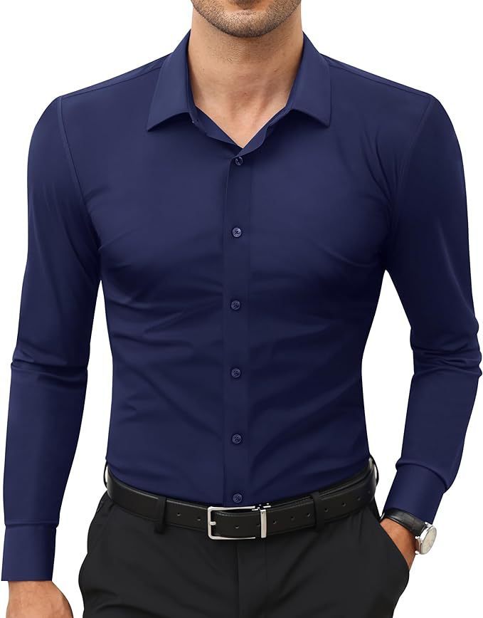 Non-ironing Full Elastic Force Shirt Men's Business