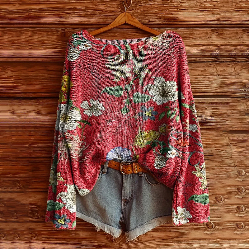 Women's Graphic Print Long Sleeve Blouse, Crew Neck Fall Fashion Tunic Top, Casual Dressy Work Shirt