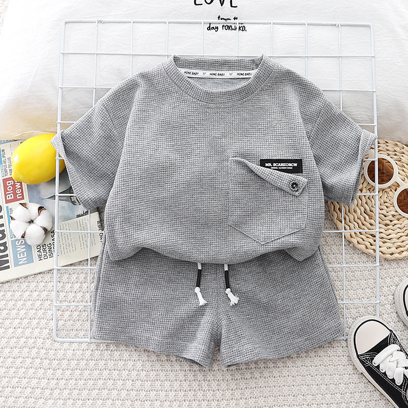 Children's Summer Clothing Casual Cotton Short Sleeve Two-piece Set