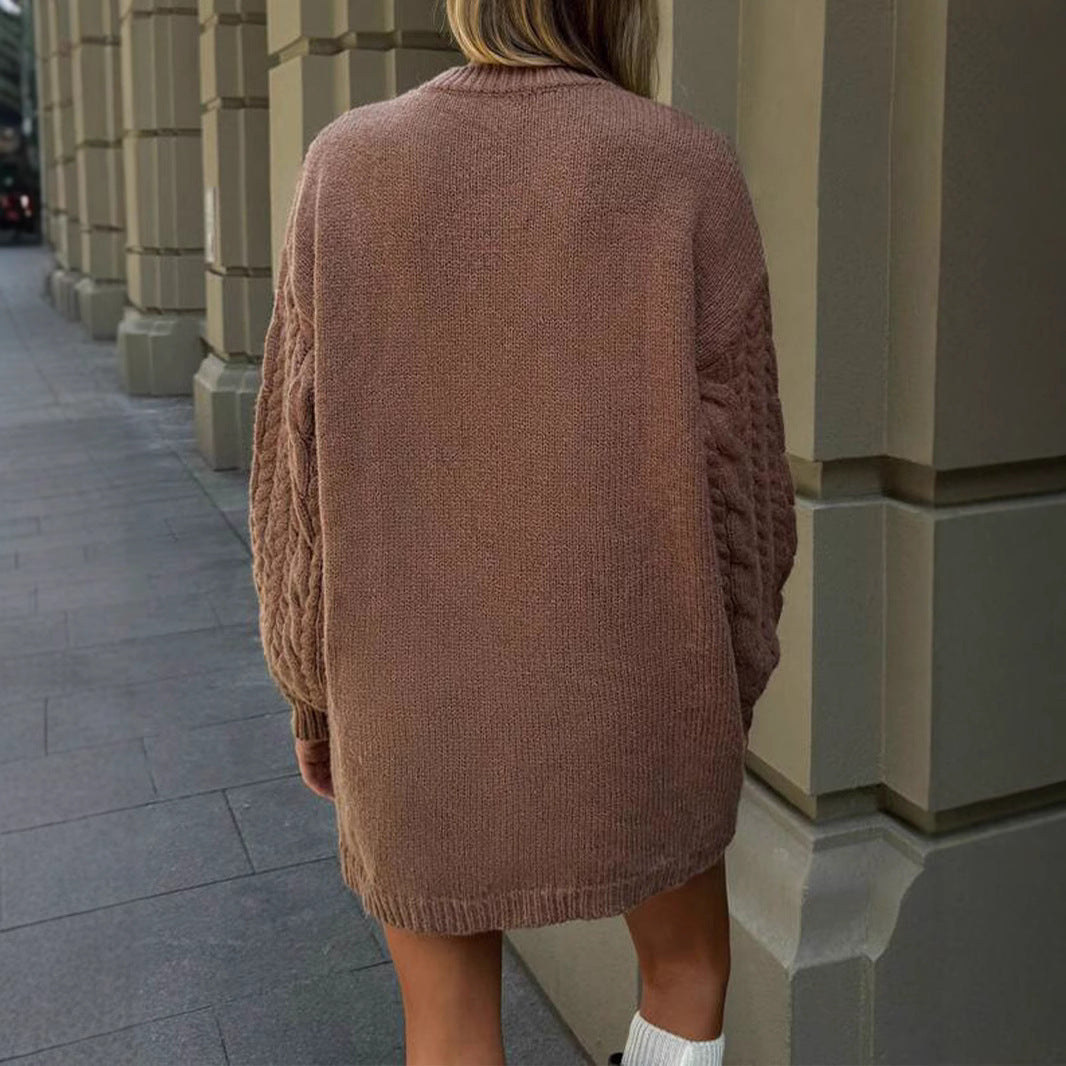 Women's Fashion New Round Neck Pullover Sweater