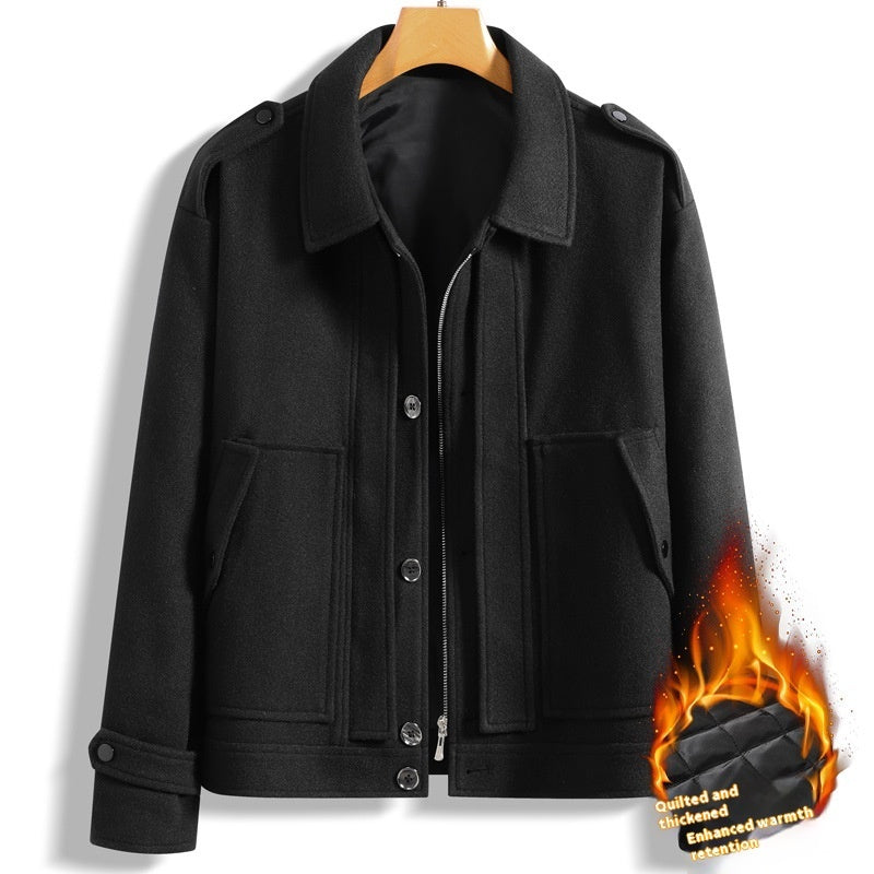 Men's Lapel Cotton Padded Warm Loose Casual Jacket