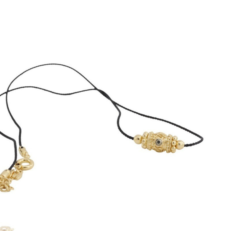 Beautiful Bohemian Black Rope Turquoise Necklace