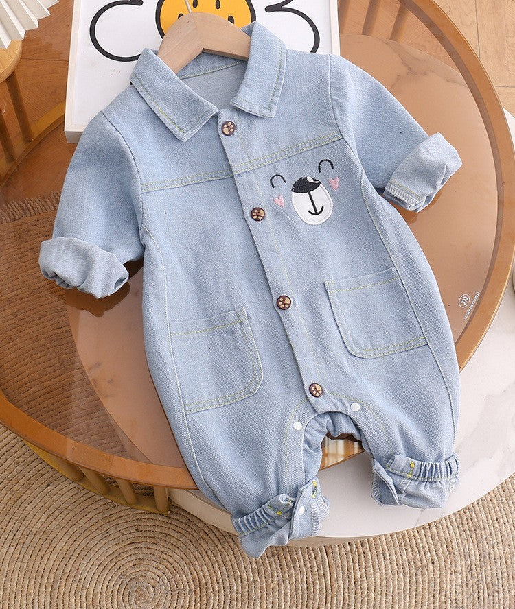Men's And Women's Autumn Clothing Denim Jumpsuit