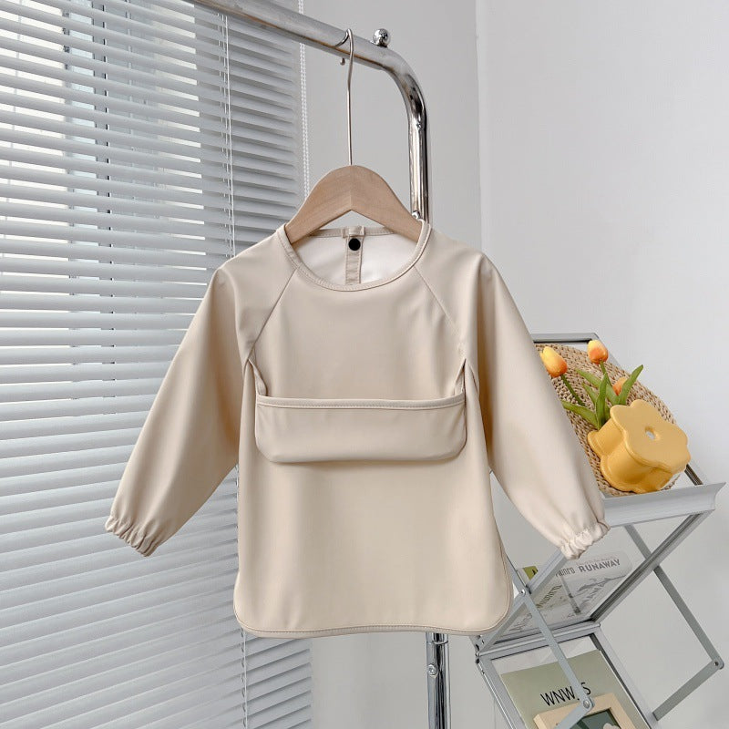 Reverse Wearing Drawing Bib Infant Feeding Protective Clothing