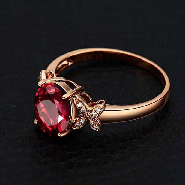 Women's 18k Rose Golden Butterfly Ring