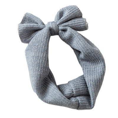 Headwear New Bow Hair Accessories Children's Solid Color Baby Hair Band Hair Accessories Wide Brimmed Girl Baby Micro Elastic Headband