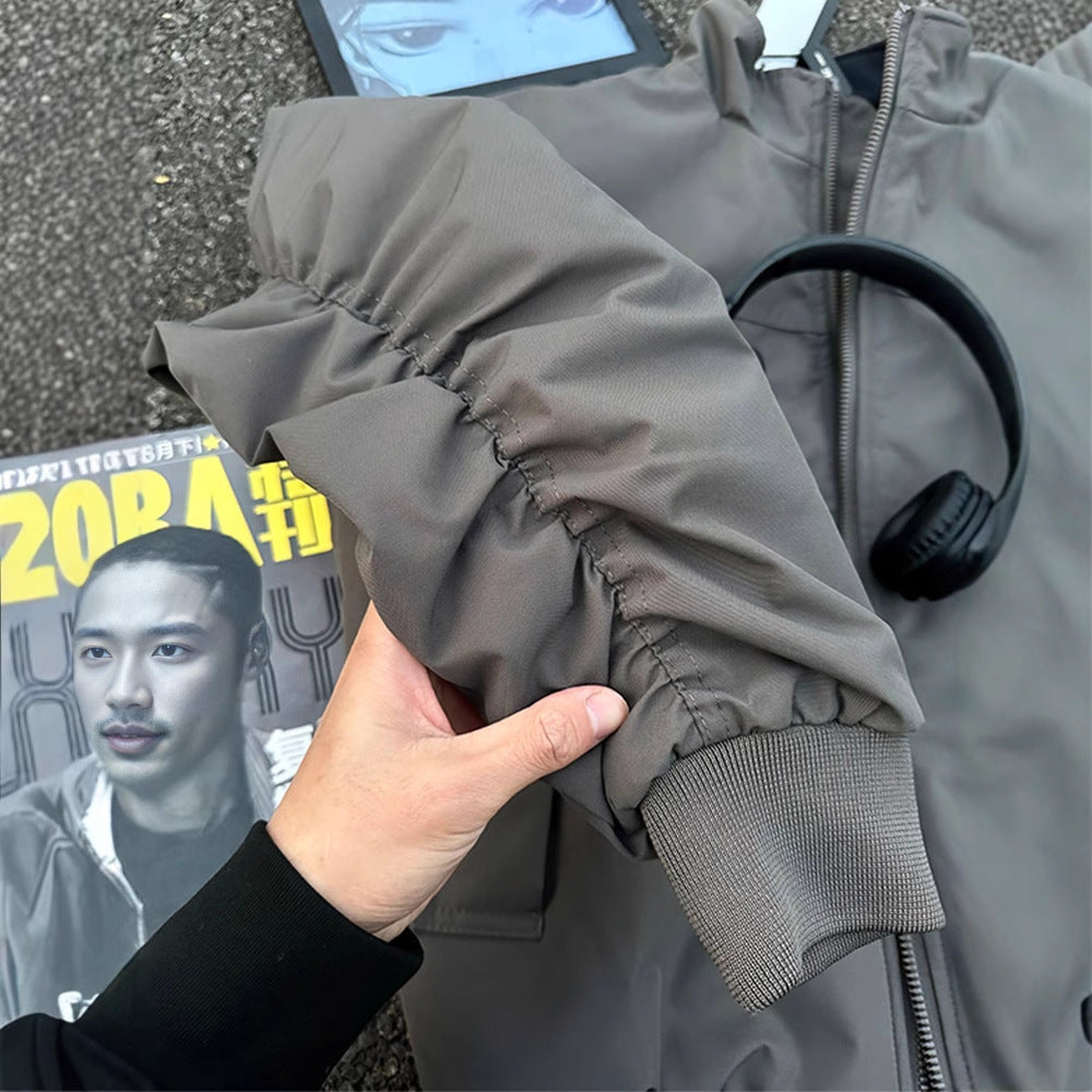 Coach Jacket Men's Stand Collar Motorcycle Baseball Uniform