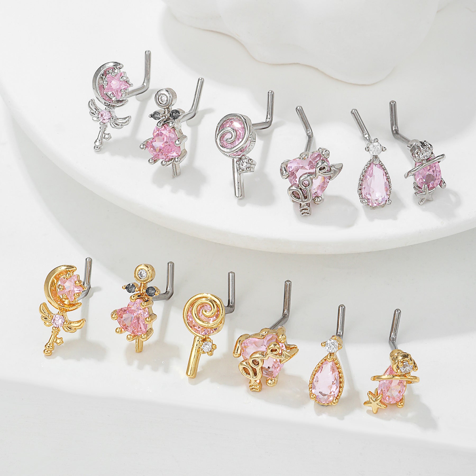 New Zircon Nose Stud Fashion Geometric Personality