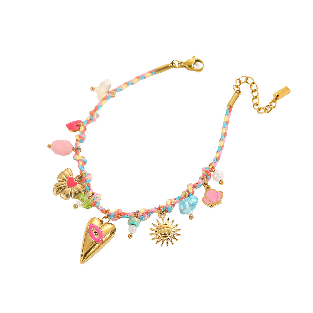 Color Braid Rope Pendant High-grade Bracelet