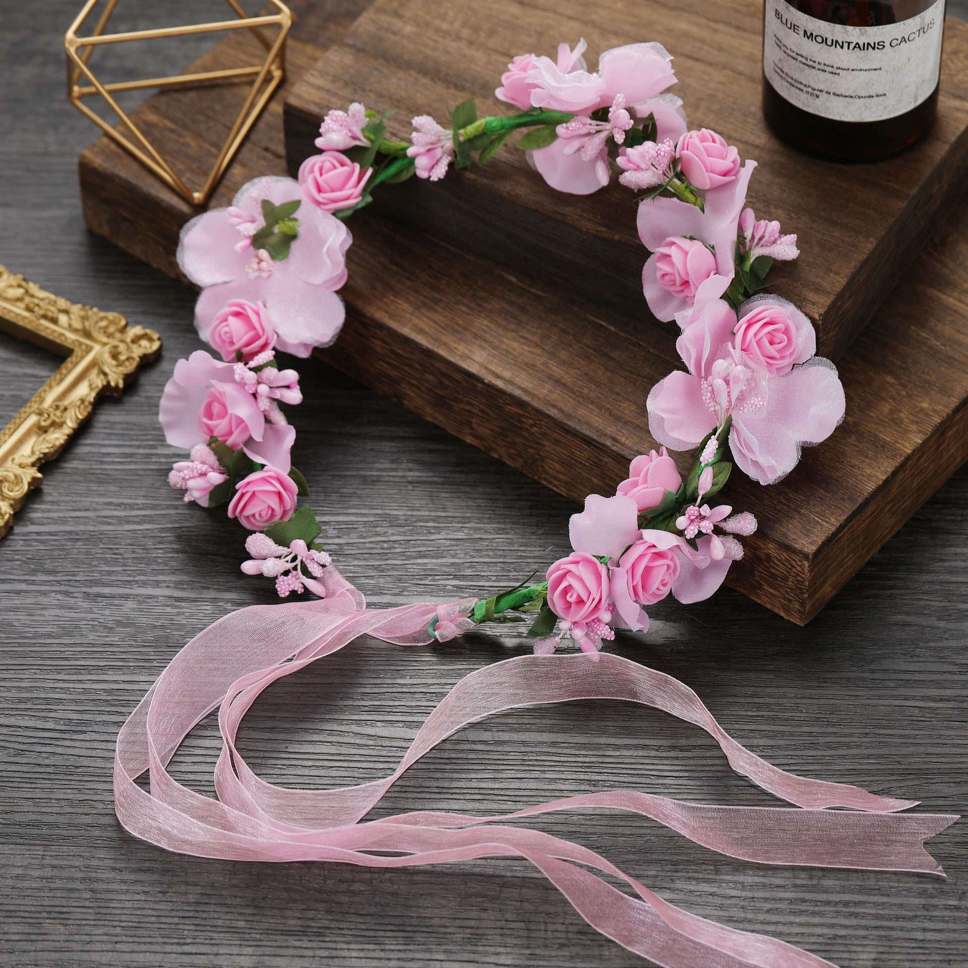 Women's Artificial Flower Garland Headdress Vacation Bridesmaid Accessories