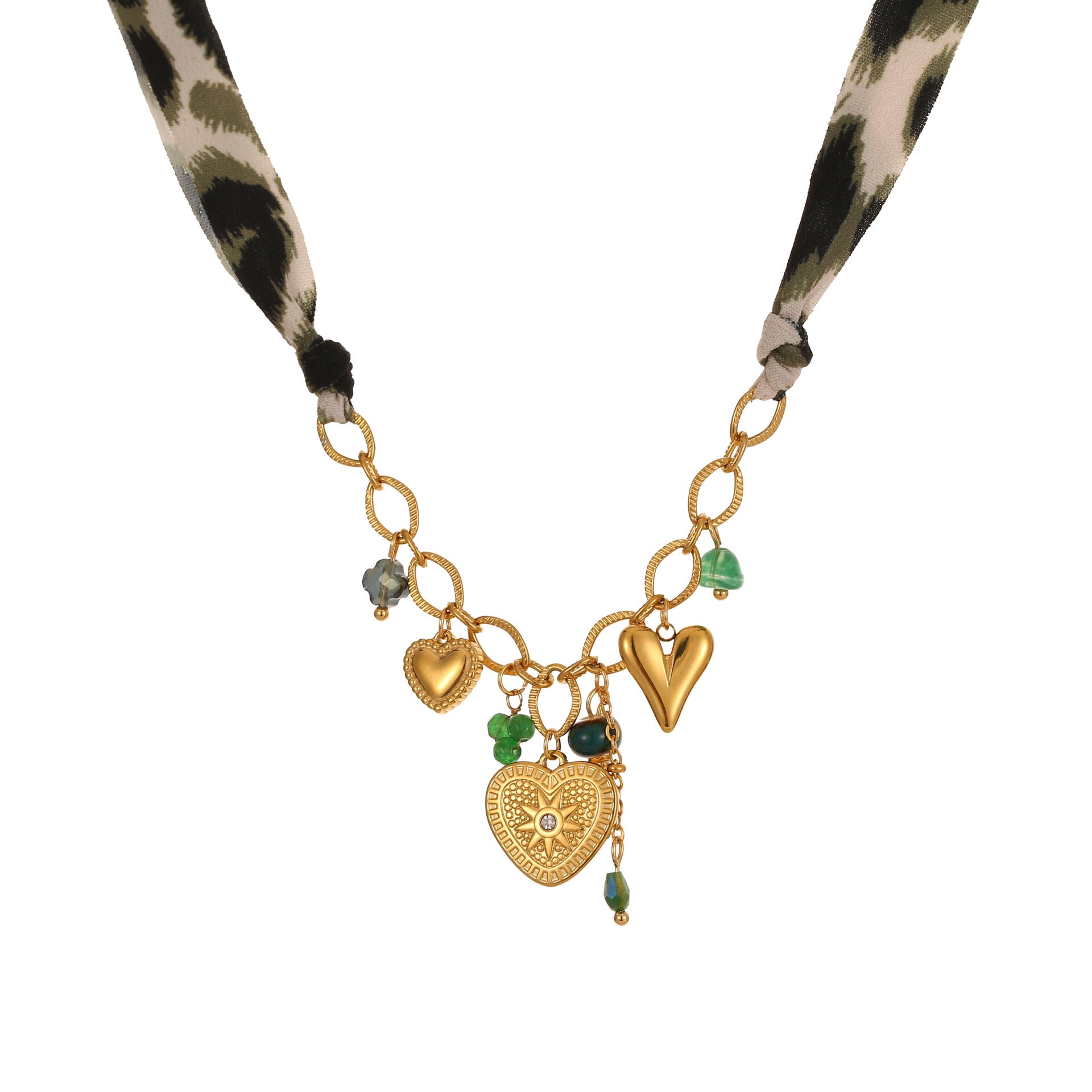 Leopard Print Vacation Style Sun Love Pendant Stainless Steel Ornament