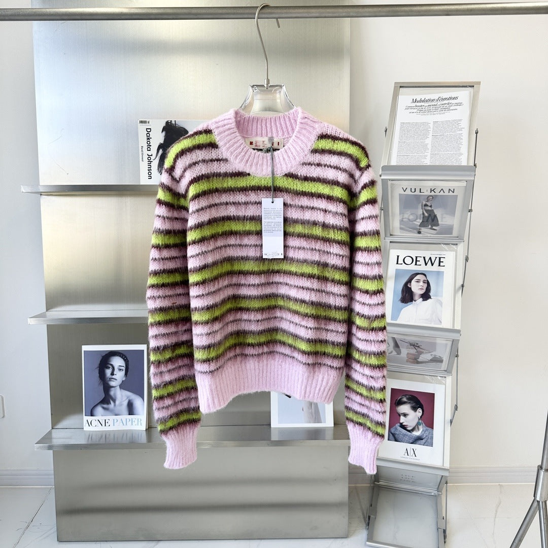 High-grade Lazy Coat Haima Wool Knitted Cardigan Sweater