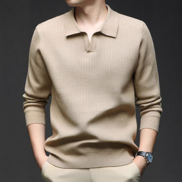 Men's Autumn Simple Casual All-match Loose Inner Wear Bottoming Shirt Sweater