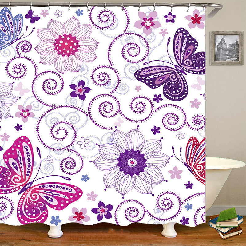 Set Beautiful African Girl Waterproof Home Bathroom Decor Hanging Curtains