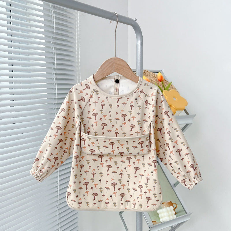 Reverse Wearing Drawing Bib Infant Feeding Protective Clothing