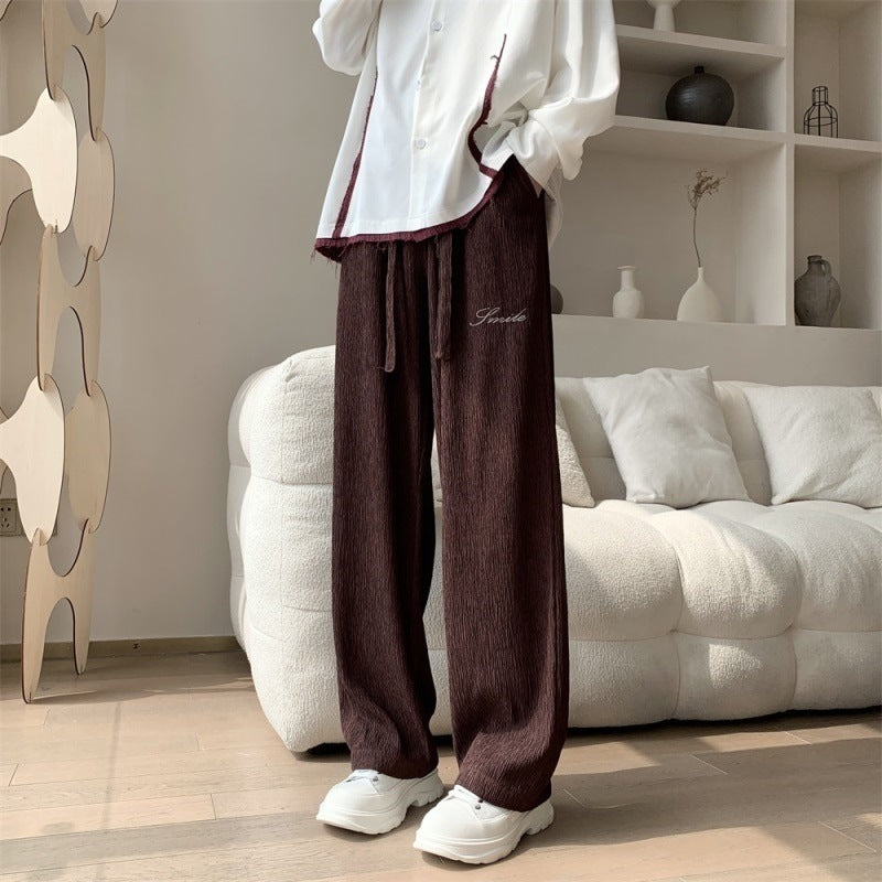 Loose Ins Pleated Wide-leg Pants
